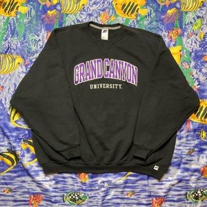 LRussell Athletic Grand Canyon University College Spell Out Pull Over Crewneck